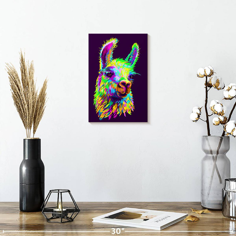 Brampt Abstract Llama, 12" H x 8" W