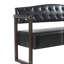 Banc avec dossier capitonné et garniture cloutée-1898850311