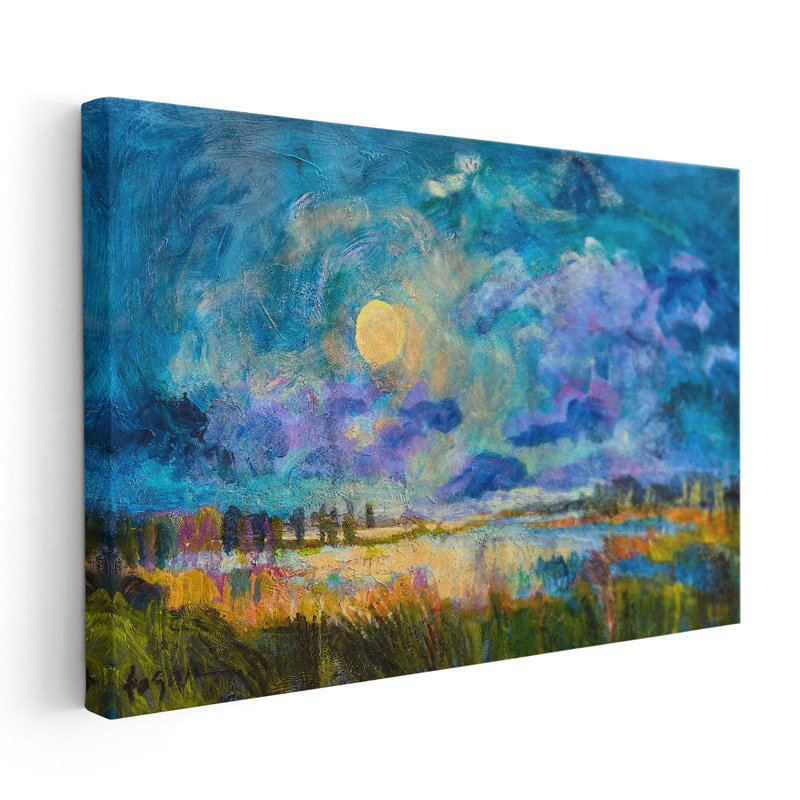 Moon Rising - reproduction d'art sur toile, H 12 po x l 18 po