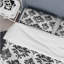 Ensemble de housse de couette transitionnel noir et blanc damassé Tradition II-109147187