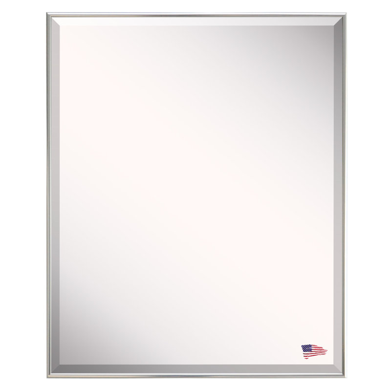 Derosier Metal Flat Wall Mirror, 40" H x 34" W
