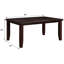 Table de salle à manger rectangulaire en cerisier avec des pieds élégants et fuselés - peut accueillir 6, 30 po x 42 po x 66 pieds de style contemporain