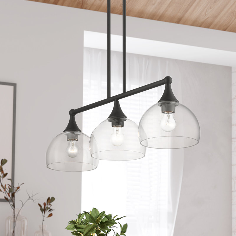Virden 3 - Light Dimmable Kitchen Island Geometric Chandelier, Bronze