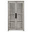 Armoire haute Myerson Grey Driftwood à 2 portes en bois d'ingénierie