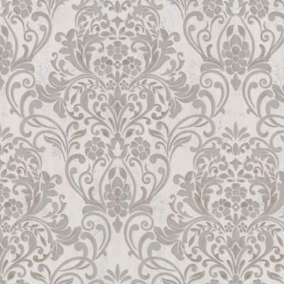Anders Non-Pasted Vinyl Damask Wallpaper Roll