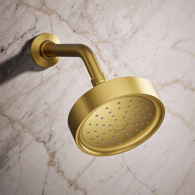 Purist 1.75 GPM Single-Function Showerhead with Katalyst Air-Induction Technology, Vibrant Brushed Moderne Brass