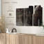 «Wooden Textured Elephants» sur toile-98978585