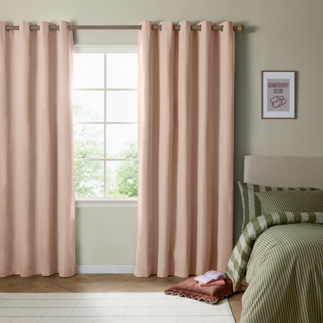 The Ultimate Blackout Textured Woven Eyelet Curtains