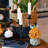 Tulip Top Black Taper Candle Holders, 11.75 H