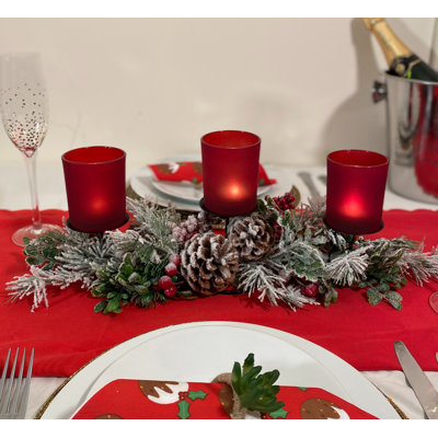 3 Piece Glass Tabletop Tealight Holder Set