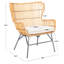 Fauteuil papillon en lin 28,4 po-814755549