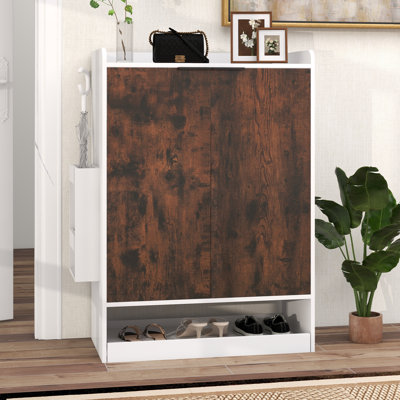 6-tier Multi-functional Shoe Cabinet With Umbrella Racks For Storage