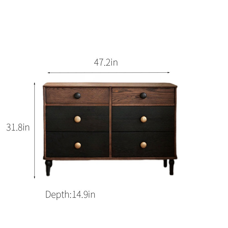 Commode d'appoint en bois massif