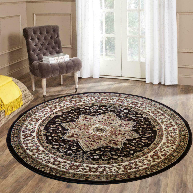 Jamesville Floral Area Rug, Round 120cm