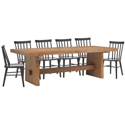 Trestle Dining Table With 6 Side Chairs