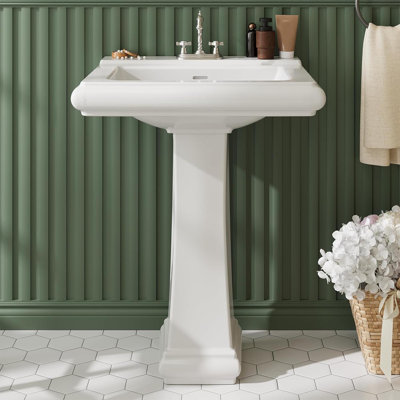 Gaomon 19'' Vitreous China U-Shaped Bathroom Sink