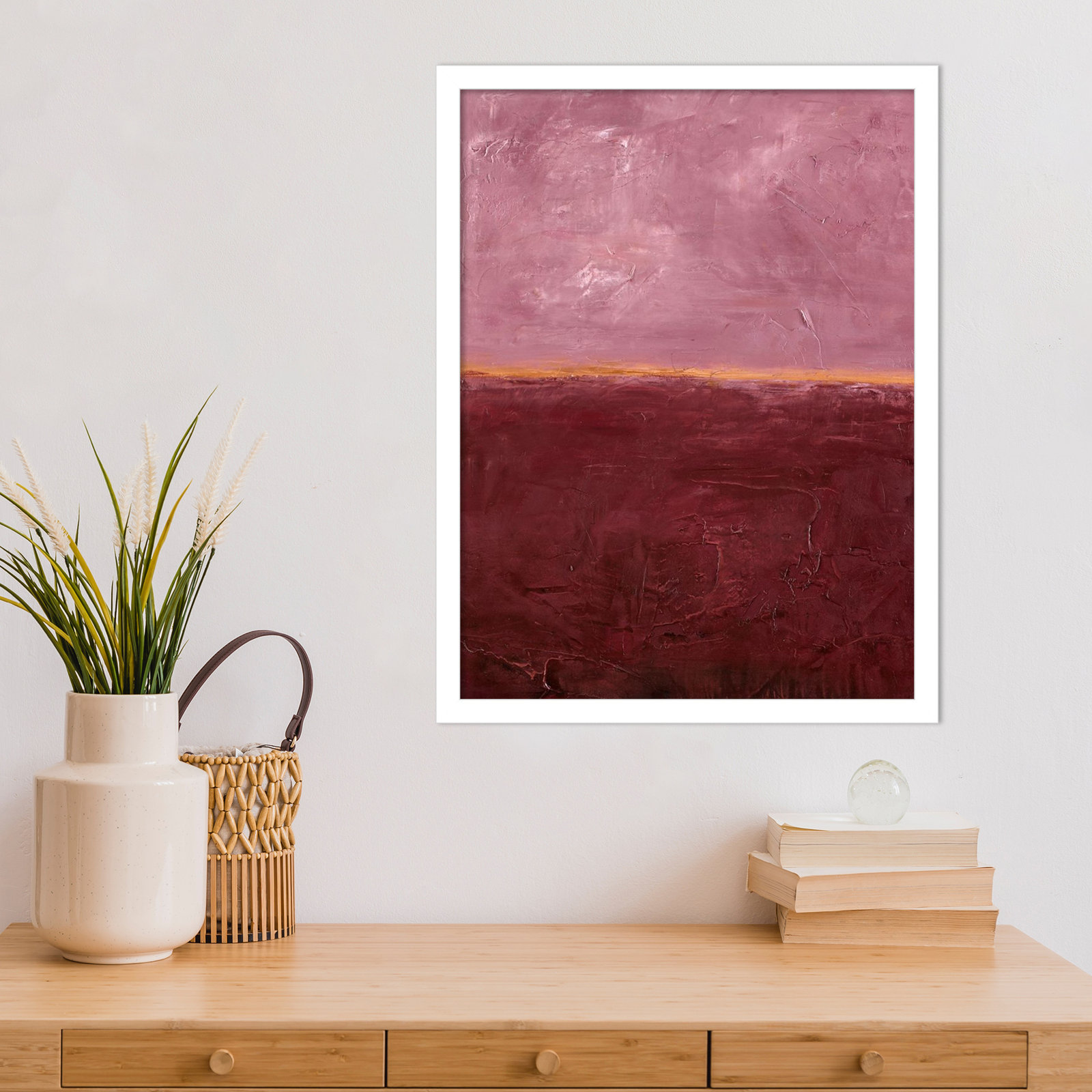 Edge Rose Print by Design Fabrikken, 21" H x 16" W, White