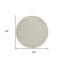 Tapis rond 8 po beige et ivoire