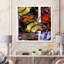 Motif de patchwork aquarelle sans soudure - peinture sur toile-66810265-66810264