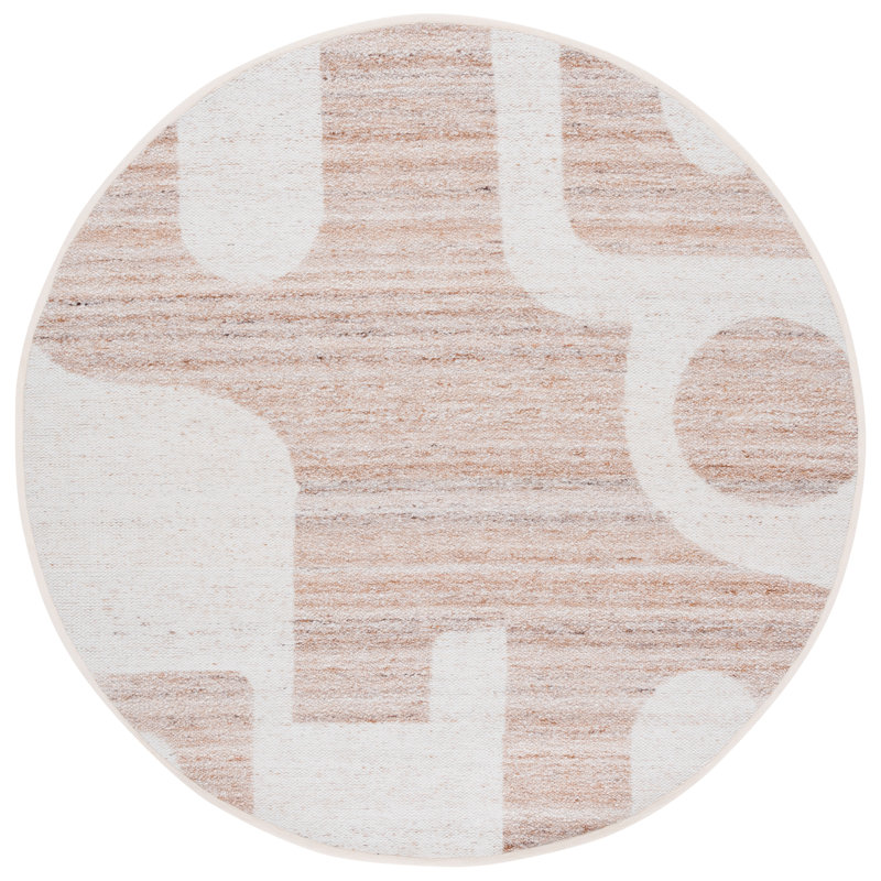 Tapis Sahara 201 en naturel / ivoire, Rond 6 pi