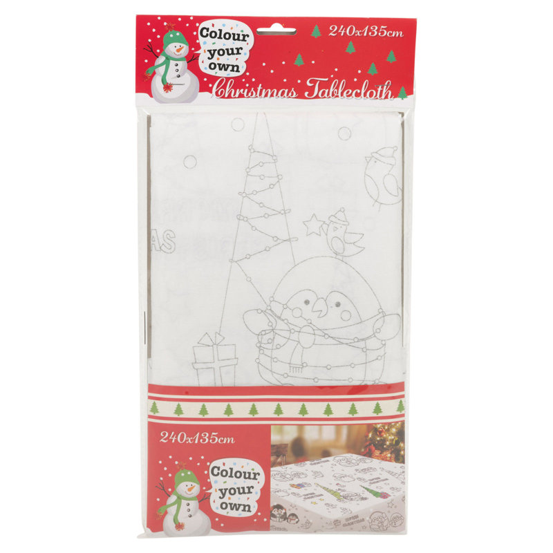 Colour Your Own Christmas Tablecloth