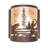8" Wide Fly Fishing Right Wall Sconce