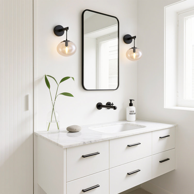 Orbelle 1 - Light Dimmable Modern Bubble Glass Armed Sconce