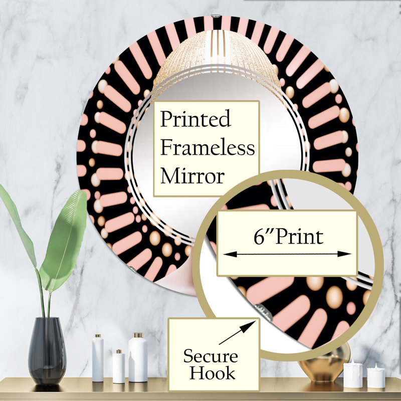 Miroir mural rond Ostende, 32 po x 32 po