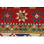 Tapis géométrique rouge fait à la main Kazak