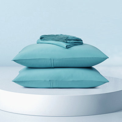 Cooling Fitted Sheet King with Pillowcases, Q-Max Cooling Fabric, Silky Smooth