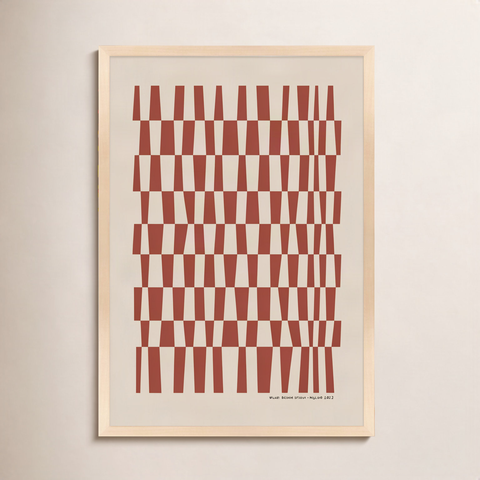 Vibrant Intersections 5 Print, Maple Framed, 20" H x 14" W