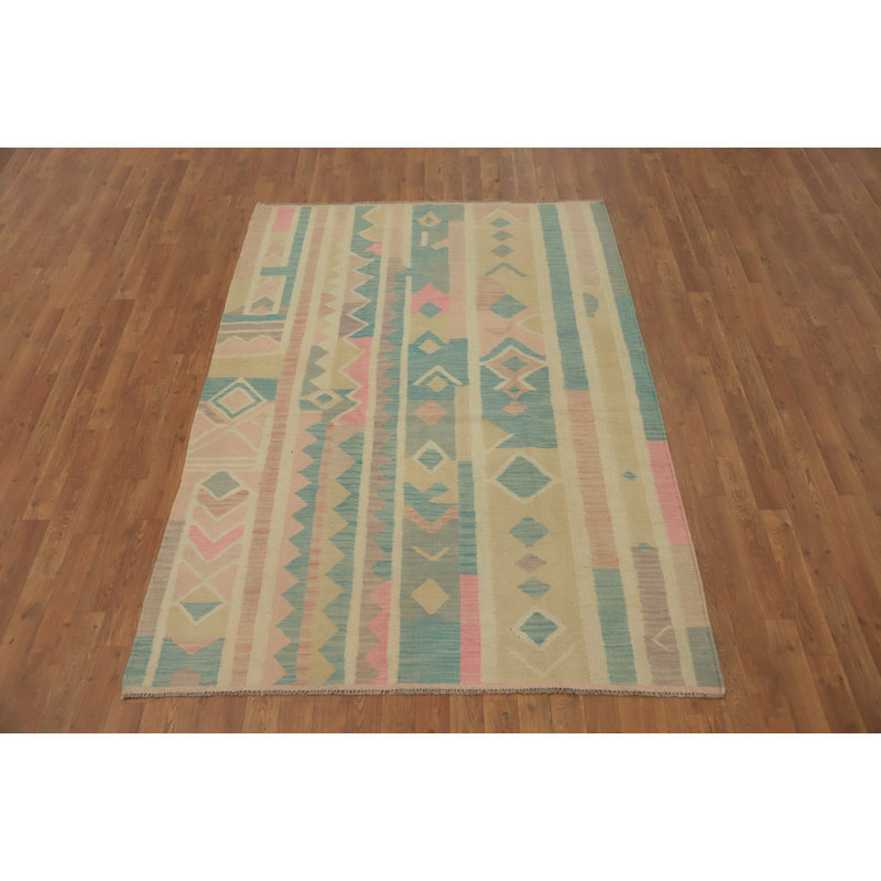 Geomoetric Kilim Flat Weave Rug 5x7