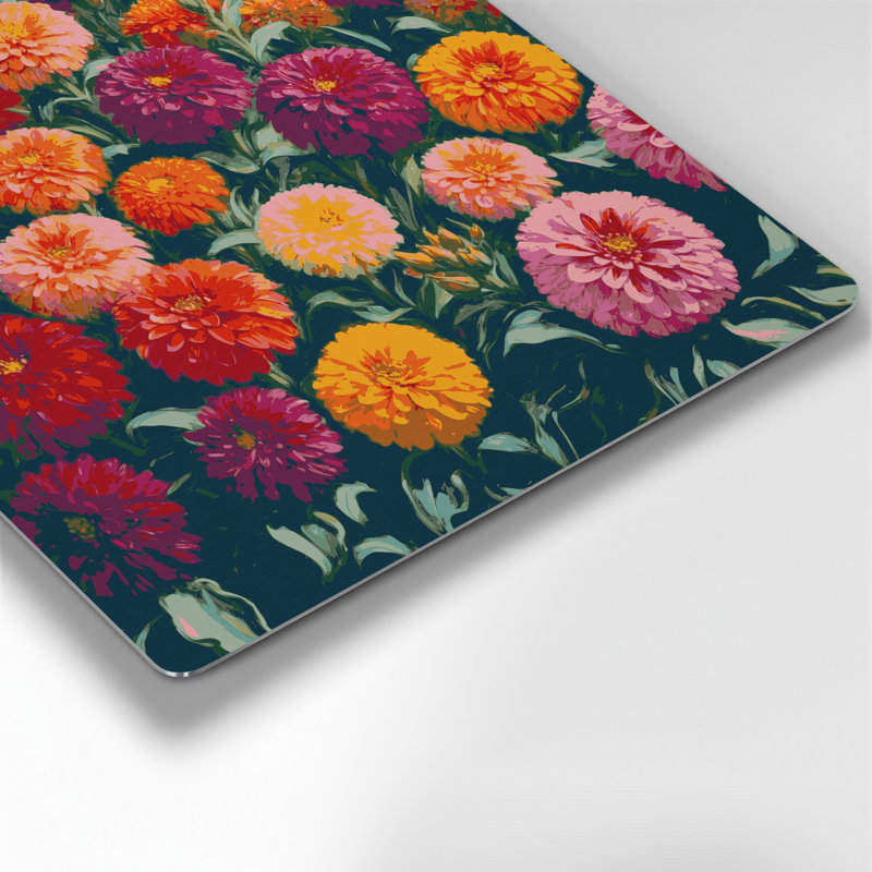Art mural Botanical Zinnias, H 96 po x l 96 po x P 0,05 po
