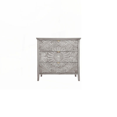 Wood Console Table with 3 Drawers,Wood