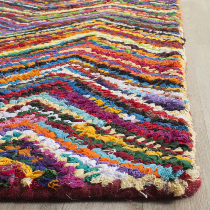 Barnes Hand Tufted Multi-Colored Area Rug, Rectangle 2' x 3'