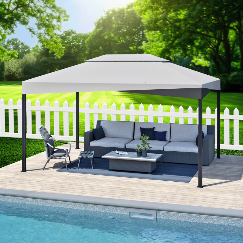 Pavillon de jardin gris 10 x 14 x 8,9 pi Sojag, H 106,69 po x l 169,29 po x P 120,08 po