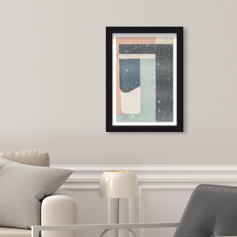 Eternal Shores Shadowbox Abstract Print by Oliver Gal, Black Frame, 10 x 15, 16.5"H x 11.5"W, Black Frame