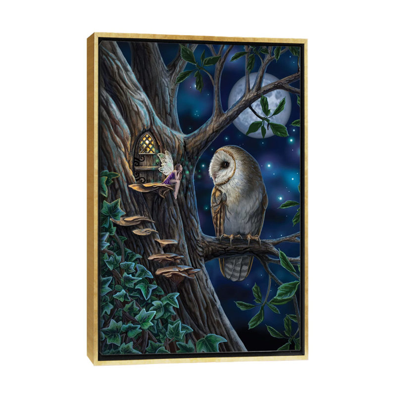 « Fairy tales » par Lisa Parker-impression d’art graphique, H 60 po x l 40po x P 1,5 po, Toile encadrée d'or, Pas de tapis