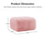 Repose-pieds en peluche Aviana - Rose-131529303