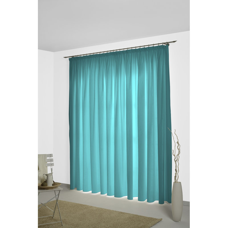 Newbury Room Darkening Single Curtain Panel, 130cm Width x 395cm Drop, Turquoise