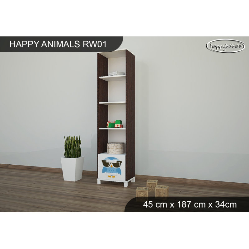187cm H X 45cm W Cube Unit Kids Bookcase, Wenge Chestnut