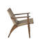 Accent Chair, Solid Wood Construction, Fully Put Together, No Cushions, Recessed Arms, Natural Frame And Seat Chair With , Assembled, Cushion-, Back