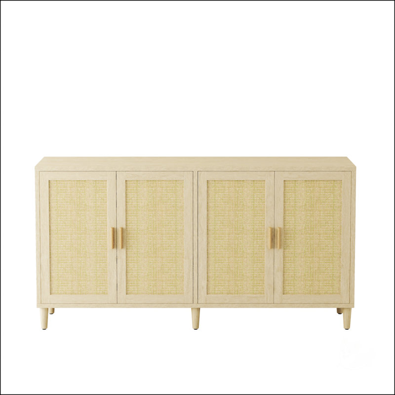 Buffet 70 po en rotin avec rangement