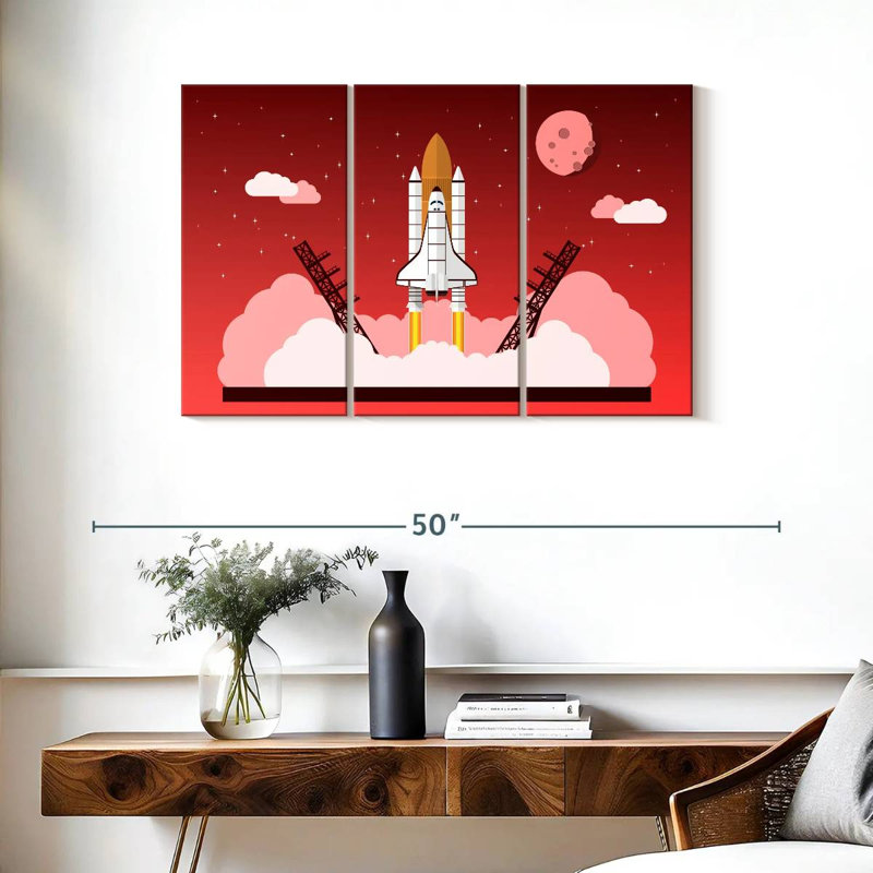 Lancement de la mission de la Navette spatiale, H 24 po x l 38 po