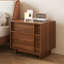Ensemble de table de chevet 2 tiroirs 22 po en noyer 22 po | Rangement minimaliste moderne en bois brun