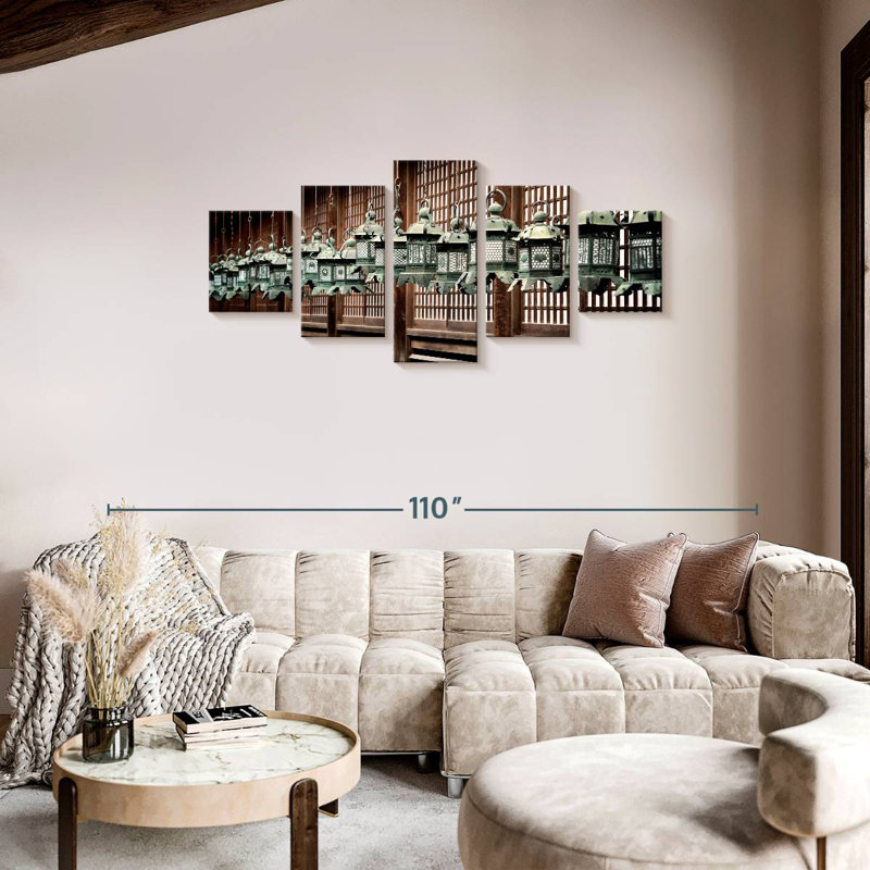 Sacred Lanterns, 34" H x 74" W