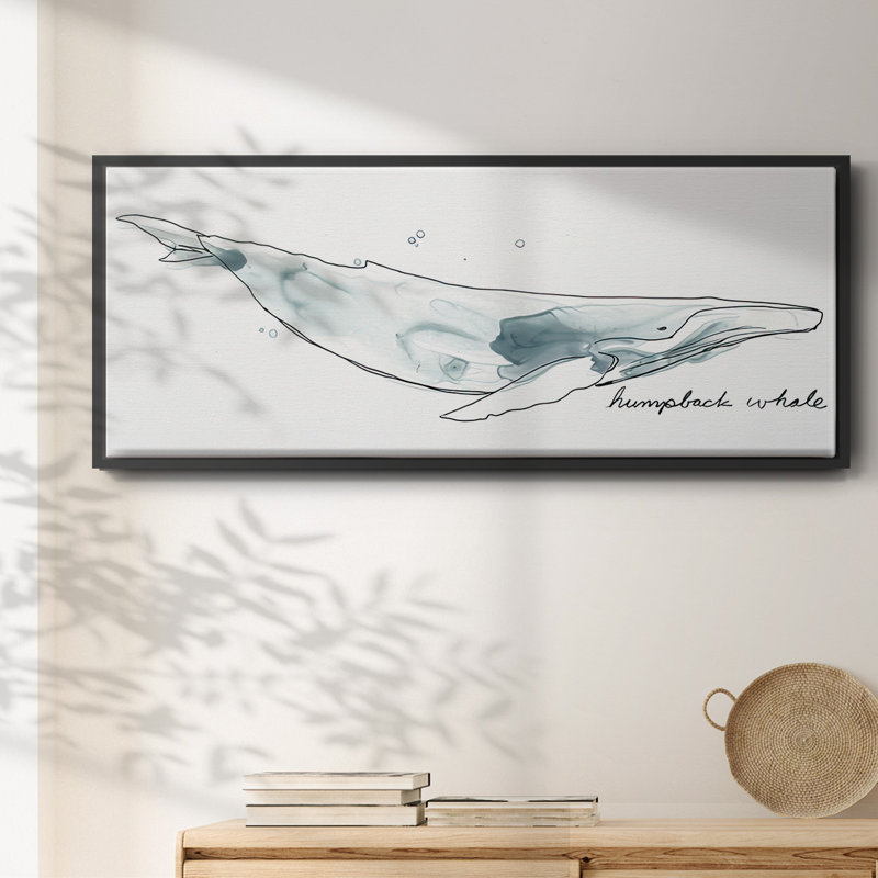 Baleine II - toile encadrée, H 20 po x l 50 po x P 1,5 po, Noir