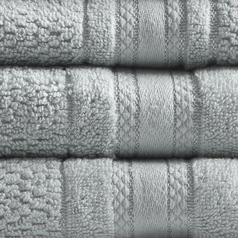 Ensemble de serviettes de bain en coton doux à séchage rapide 6 pièces - Serviettes légères absorbantes sans torsion