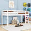 Lit mezzanine simple en bois avec échelle-141974947