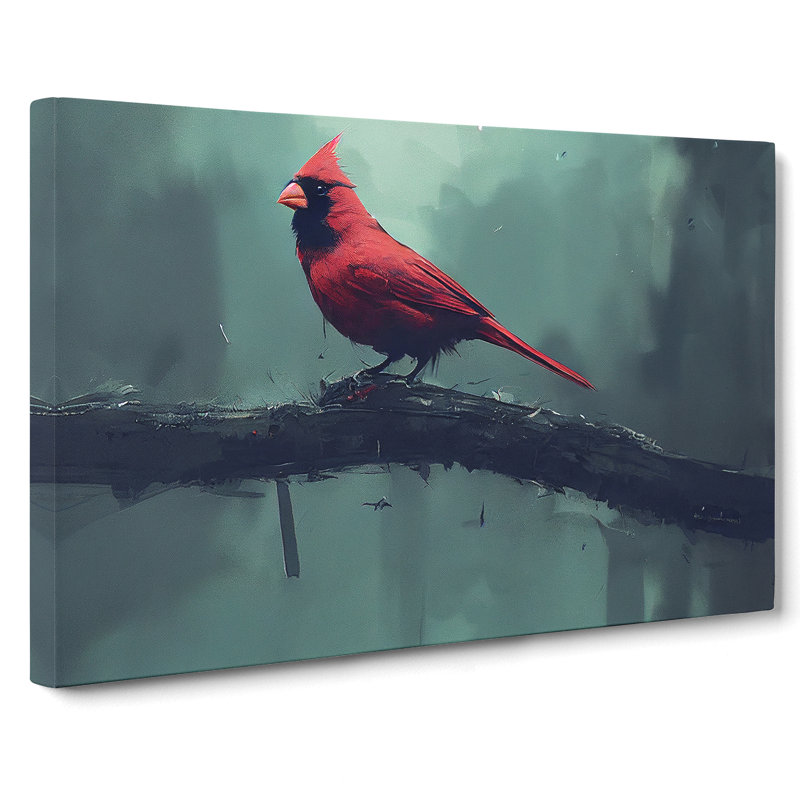 Cardinal Bird Art Painting Vol.2 - Wrapped Canvas, 40cm H x 60cm W x 3cm D